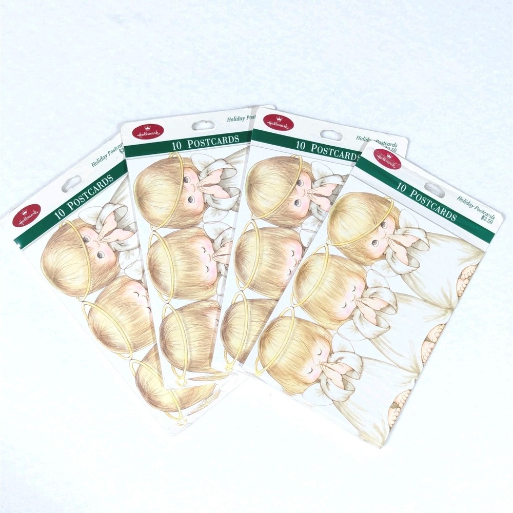 Vintage Hallmark Ruth Morehead Trio Angels Holiday Postcards Christmas - 4 Packs